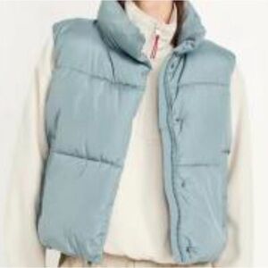 Old Navy Puffer Vest in Sage Green